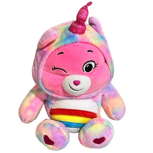 Care Bears Unicorn Cheer Bear In Hoodie Plush Stuffed Animal - Picture 2 of 6